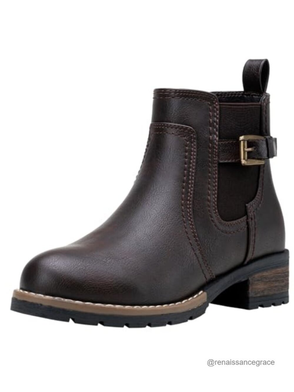 Women's Chelsea Ankle Boots Low Heel Boots with Side Zip